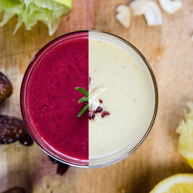 Leckere Smoothie: Rote Beete-Himbeer